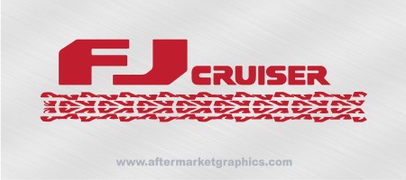 Toyota FJ Cruiser with Tire Tracks Decal - Pair (2 pieces)